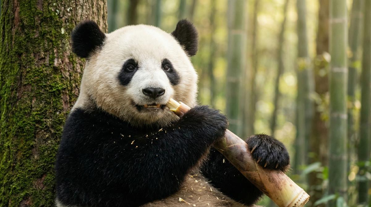 明星熊猫视频 - 国宝竹林午餐视频